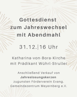 Gottesdienst zum Jahreswechsel